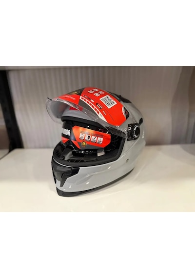 Mt Helmets Sv Solid A12 Parlak Motosiklet Kaskı Parlak Nardo Gri