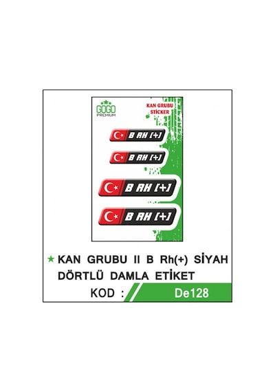 Motosiklet Sticker Kan Grubu B Rh + A