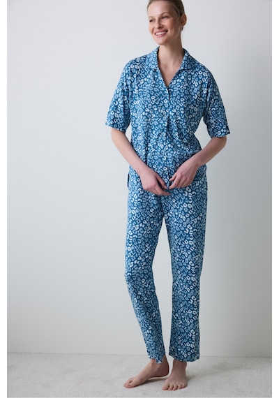 Penti Aging Collagen Leopar Gömlekli Pantolon Pijama Takımı