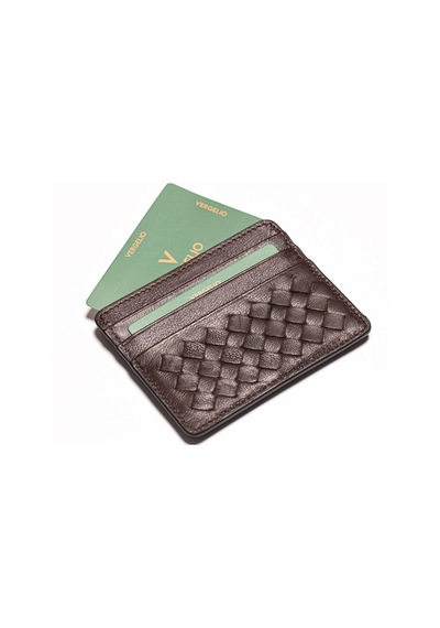 Tea Cüzdan & Kartlık Erkek 845 Vergelio Knitting Wallet Card Holder Tea