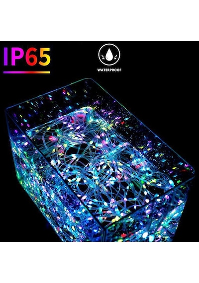 Yılbaşı Ağacı Işığı Noel Işığı Renkli Led Işık Ip65 10 Metre Usb Kum. + Cep Kontrol Dış Mekan Işığı