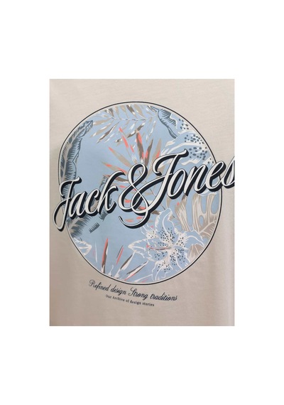 Jack & Jones Jjhonolulu Shape Moonbeam Bej Erkek Tişört 12288088 Beige