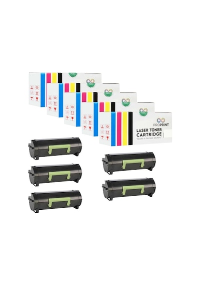 Proprint Lexmark MX317 MX317DN 51B5000 Siyah 5 Adet Uyumlu Toner 2500 Sayfa