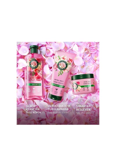 Kadifemsi Yumuşaklık Gül Kokulu Şamp350ml X2 Tüm Saç Tipleri