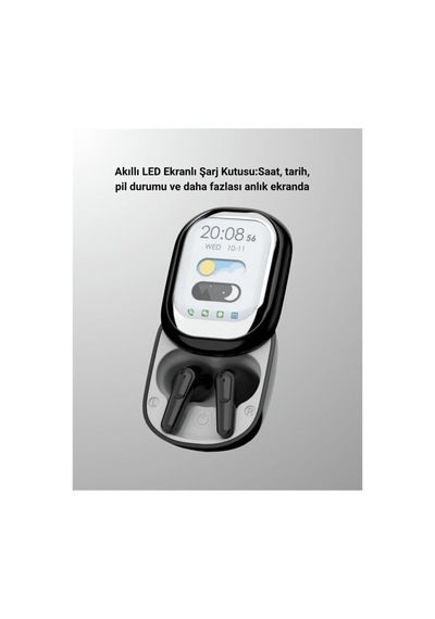 Şık Akıllı Ve Güçlü: Led Ekranlı Kablosuz Kulaklık Seti - Hs08375885-2477 Renkli
