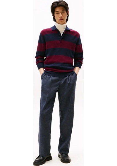 Tommy Hilfiger Dc Knıtted Rugby, Dw5 Bordo Erkek Kazak