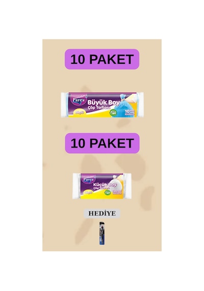 Çöp Torbası Büyük Boy 65x80 Mini Boy 40x50 Prx026