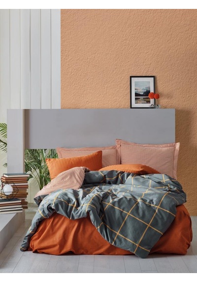 Cotton Box Modern Tek Kişilik Nevresim Takımı Stark Tarçın (483193046)