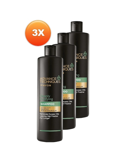 Avon Depply Purifying Yağlı Saçlar İçin Arındırıcı Şampuan 3 x 400 ML
