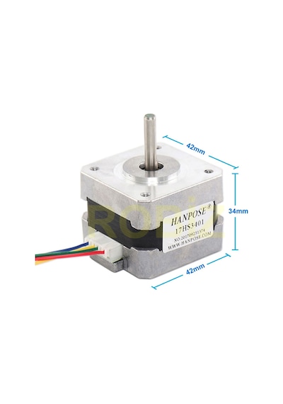 17hs3401 Nema 17 Step Motor 0.28n.m D Mil 2 Faz 1.3a 1.8 Derece 200 Adım Tork 3d Yazıcı Printer