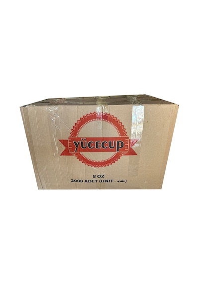 Dağyüce Kağıt Karton Bardak Tek Kullanımlık Çay Kahve Bardağı  8 Oz - 2000 Adet / Koli