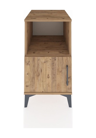 Kronos Komodin 2 Raflı Tek Kapaklı 44x59x80 Çam-çam Atlas Çam