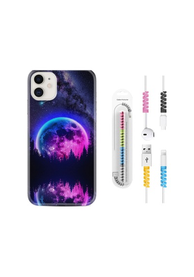 Apple Uyumlu iPhone 13 Mini Kılıf Kablo Koruyuculu Star Planet 1652