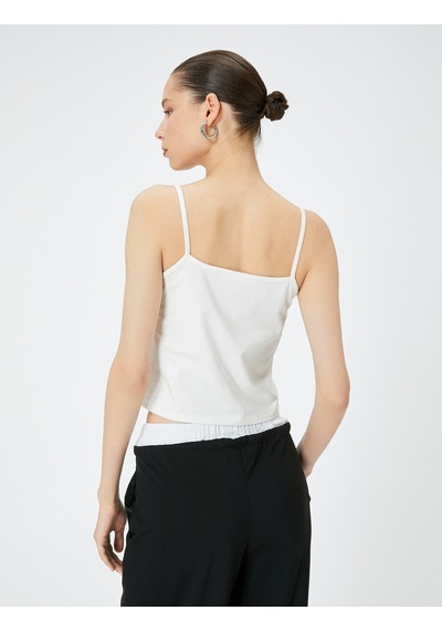 Koton Düğmeli Askılı Atlet Slim Fit Pamuklu Ekru 4sal30251ık Koton Düğmeli Askılı Atlet Slim Fit Pamuklu Ekru 4sal30251ık