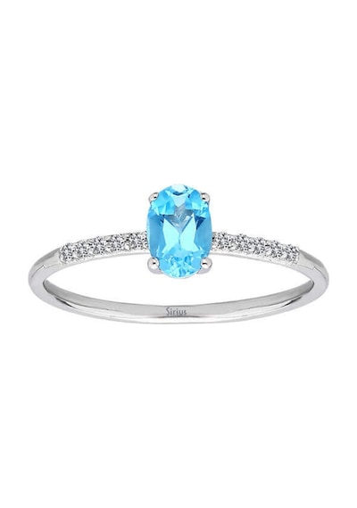 Sirius Pırlanta Oval Mavi Topaz Taşlı Yüzük 0817R0231