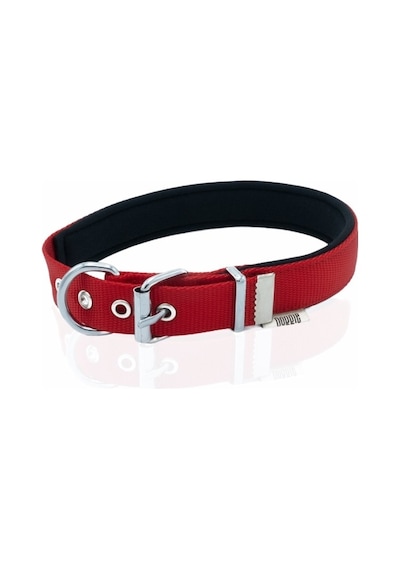Doggie Konfor Dokuma Çivili Boyun Tasması Kırmızı 2.5 x 42-50 CM Kırmızı