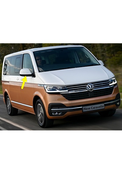 VW Caravelle 2020-22 Sağ Yan Dış Ayna Alt Kapağı Siyah 7E1857604B
