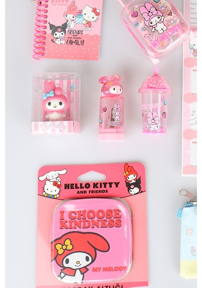 Lisanslı My Melody & Best Friends 20 Parça Kırtasiye Seti Çıtçıt Dosya,uçlu Kalem,roket Silgi Diğer