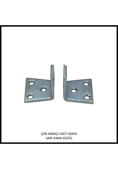 Çok Amaçlı Kilit Askısı, Sarı Asma Kilitli, Sürgülü Kapı Ve Pencerelere, Vidalarıyla