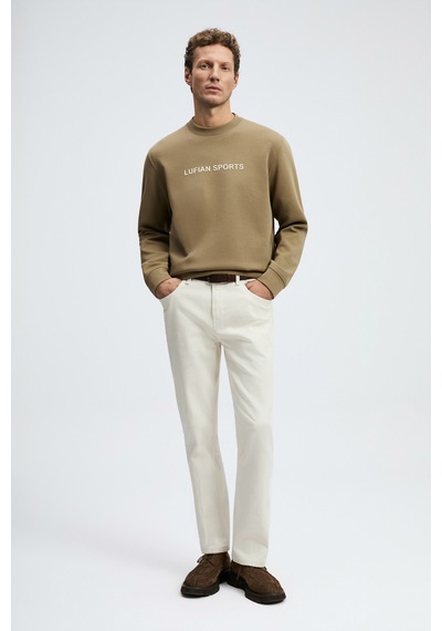 Lufian Rowan Erkek Sweatshirt Kum Kum 112030195100580 Kum Rengi