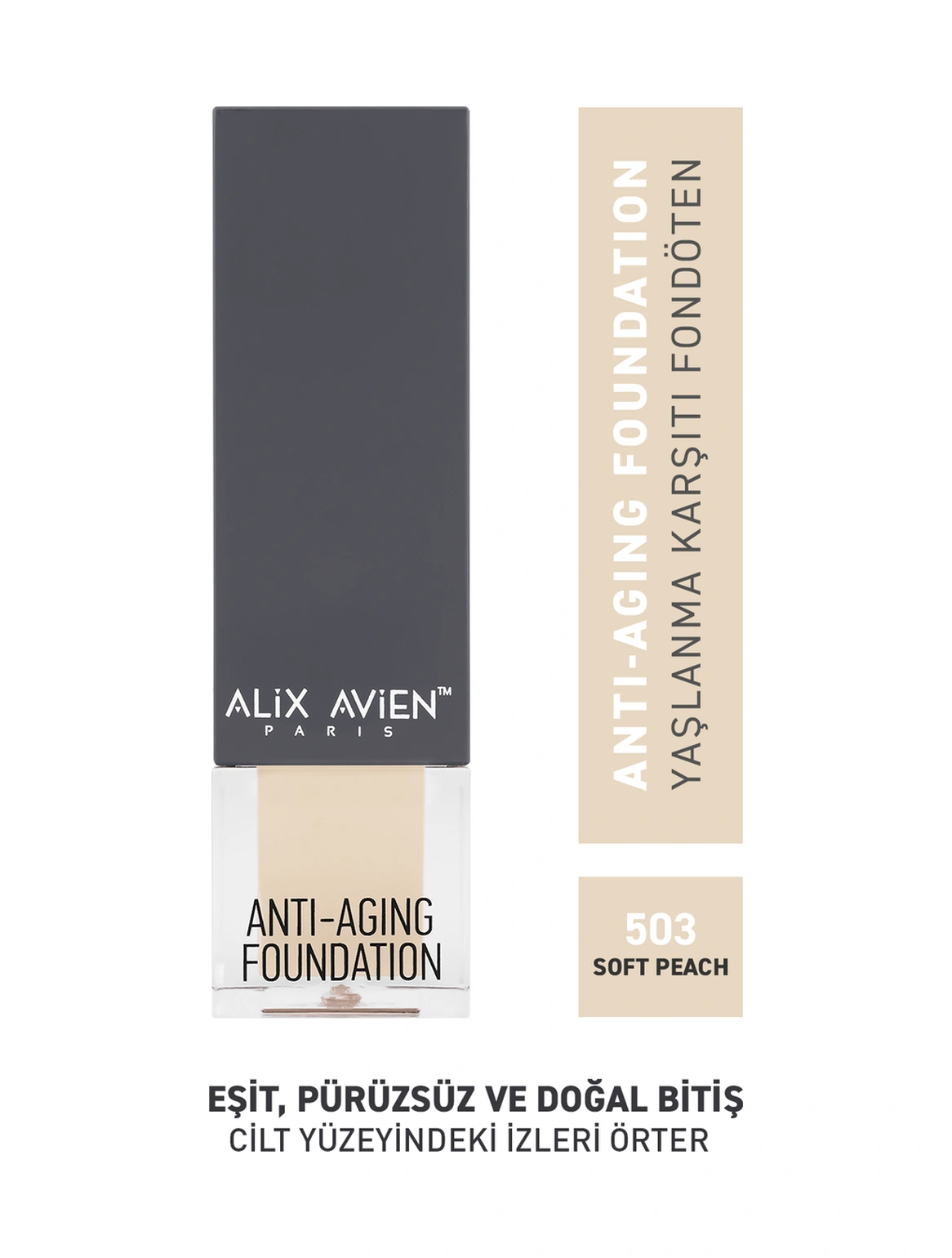 Alix Avien Vitamin İçeren Nemlendirici SPF15+ Fondöten  Foundation 503 Soft Peach