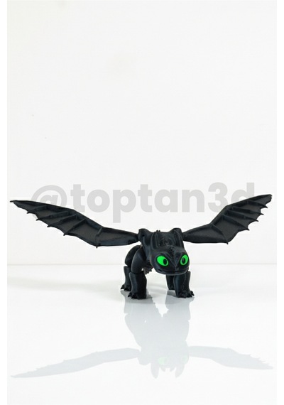 Mega Boy Ejderhanı Nasıl Eğitirsin Gecenin Öfkesi - Dişsiz Toothless - Hareketli Figür 25cm