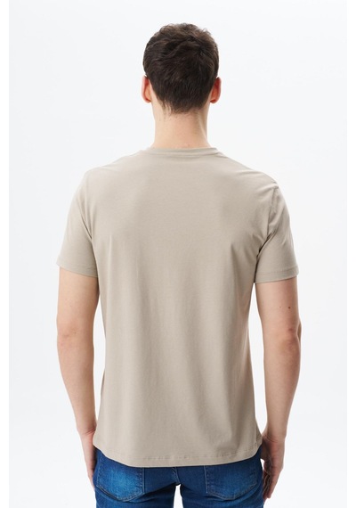 AR-MA Arma Erkek Regular Fit Baskılı Süprem Bisiklet Yaka Tişört Y29344453902 Bej