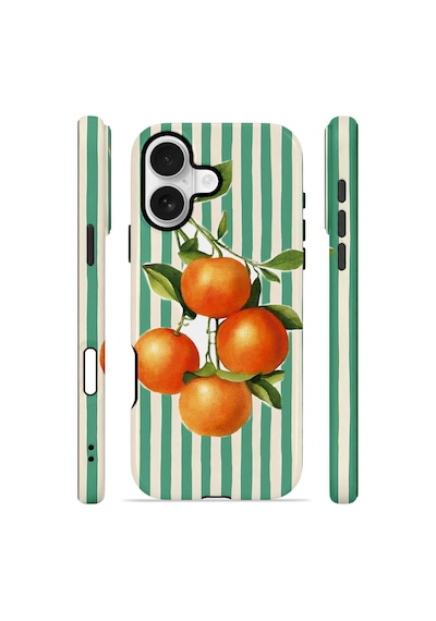 Apple iPhone Uyumlu 17 Vorian Çift Katmanlı Magsafe Kılıf Italian Orange Orchard