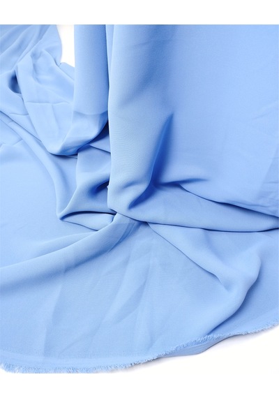 Açık Mavi Renkte 220gr/m2 Dökümlü Yumuşak Suzanna Krep Kumaş Elbiselik & Bluzluk 150x225cm-12628