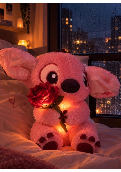 Stitch Gül Detaylı Işıklı Trend Oyuncak 046 - Pembe