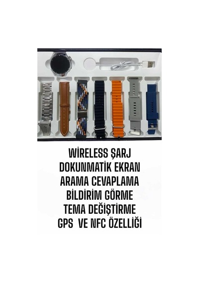 Akıllı Saat Aksesuarları Akıllı Saat 7 Kordonlu Yeni Nesil Arama Cevaplayan Çok Fonksiyonlu