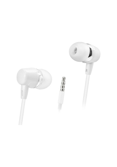 Kablolu Kulak İçi Mikrofonlu Kulaklık 3.5 Mm Pc Telefon Uyumlu Beyaz Dhe7000wt Evimdeyokyok