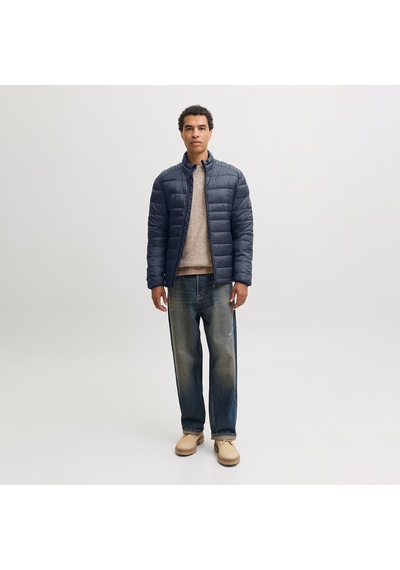 Jack & Jones Jack&jones Kingsley Light Puffer Collar Erkek Lacivert Dik Yaka Mont