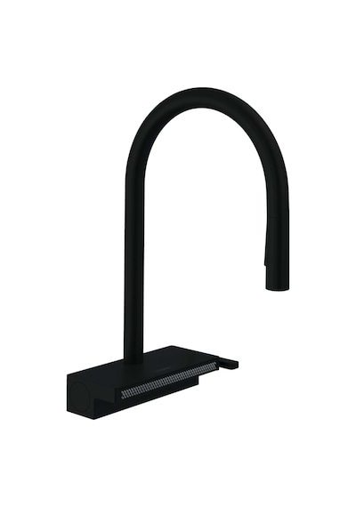 Hansgrohe Aquno Select M81 Spiralli Eviye Bataryası Sbox Satin Siyah Siyah