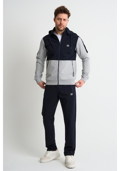 Shooter Sportswear Shooter Premium Erkek Eşofman Takımı Mevsimlik Kapüşonlu Rahat Kalıp Gri