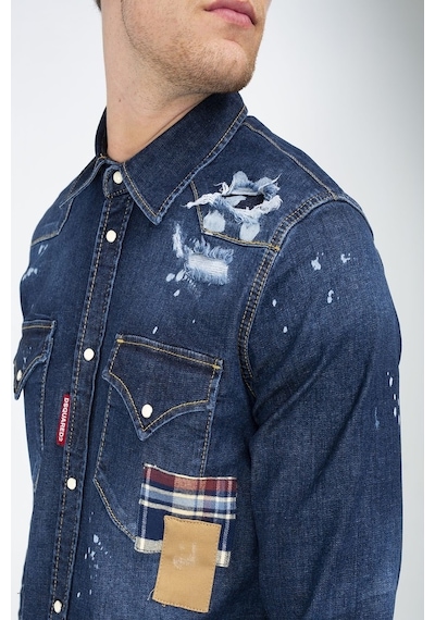 Yeni Dsquared2 Erkek Gömlek (469492833) Mavi