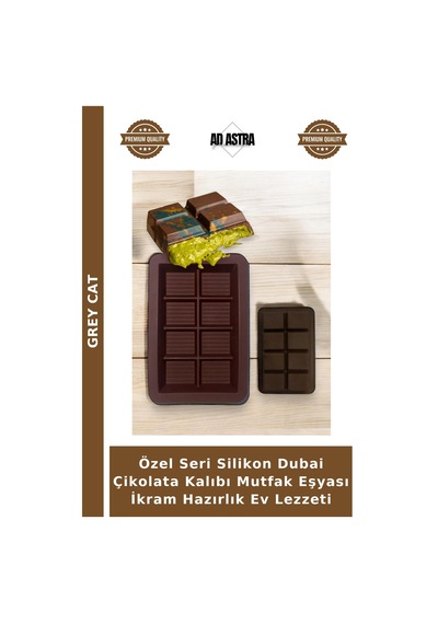 Özel Seri Silikon Dubai Çikolata Kalıbı Mutfak Eşyası İkram Hazırlık Ev Lezzeti Çok Renkli