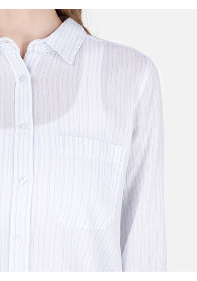 Colin's Colins Regular Fit Shirt Yaka Desenli Mavi Kadın Uzun Kol Gömlek Cl1068907 Q1.v1 Lbl Açık Mavi Colin's Colins Regular Fit Shirt Yaka Desenli Mavi Kadın Uzun Kol Gömlek Cl1068907 Q1.v1 Lbl Açık Mavi