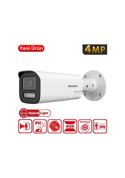 Hıkvısıon Ds-2cd1643g2-lızsu/sl 4mp 2.7-13.5mm Mot. Lens Dual Lıght Ip66 Ik10 512gb Sd Bullet Kam.