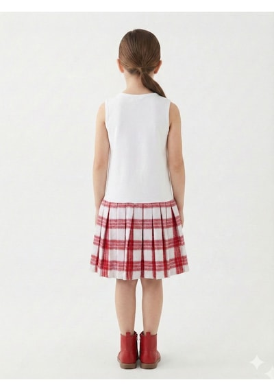 Xo Kids Kız Çocuk Elbise 8-12 Yaş 4062 Gri