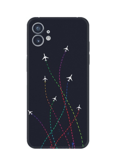 Nothing Phone 2 Kılıf Silikon Desen Özel Seri Line Planet 1736