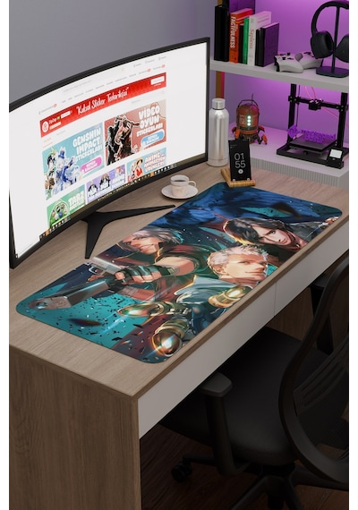 Devil May Cry Kaymaz Dikişli Kauçuk Oyuncu Mousepad V3 - 90x40 Xxl Gaming Mouse Pad Fare Altlığı
