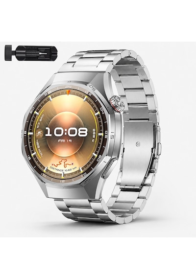 Huawei Watch Gt6 Pro 46mm İle Uyumlu Katlanır Klipsli Paslanmaz Çelik Saat Kordonu