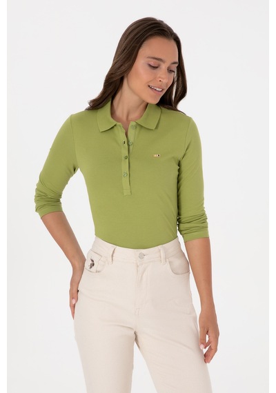 U.S. Polo Assn. Kadın Fıstık Basic Polo Yaka Sweatshırt 50313593-VR087