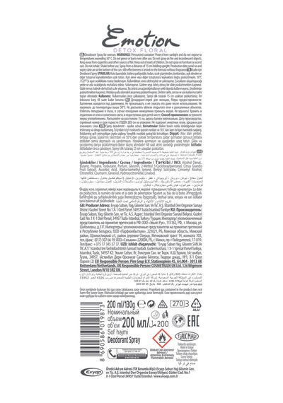 Emotion Detox Floral Kadın Alüminyumsuz Vegan Deodorant 4x200 Ml