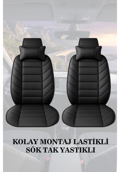 Volkswagen Golf 5 2009 Uyumlu Premium Lüks Siyah Renk 2 Adet Minder Ve Yastık