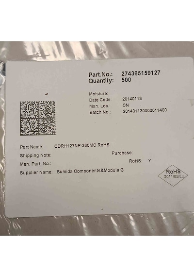 Cdrh127np-330mc 33uh 3a 12.3x12.3x8 Sumıda Smd Bobin 20 Adet