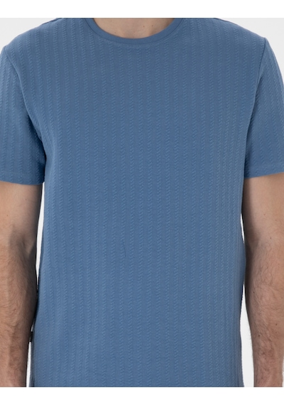 Pierre Cardin Erkek Mavi Tişört 50302581-vr036 Mavi