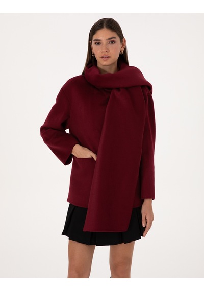 Pierre Cardin Kadın Bordo Kaban 50314273-vr014 Bordo
