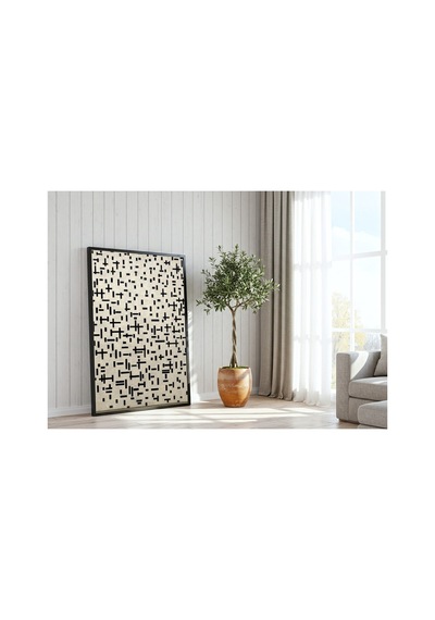 Mondrian Çizgide Kompozisyon Çerçevesiz Poster 30x42 Cm A3 Tablo Modern Sanat Duvar Dekoru